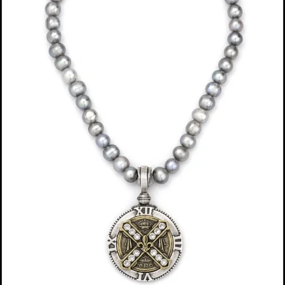 Elegant Silver and Gold Roman Numeral Necklace - Picture 3 of 4